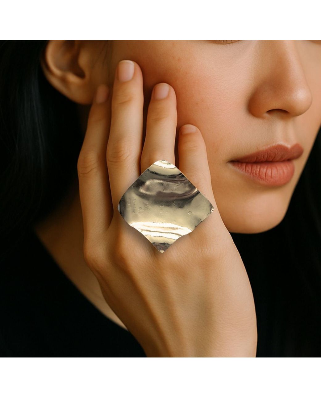 Jaredjamin Metallic Whitney Wave Ring