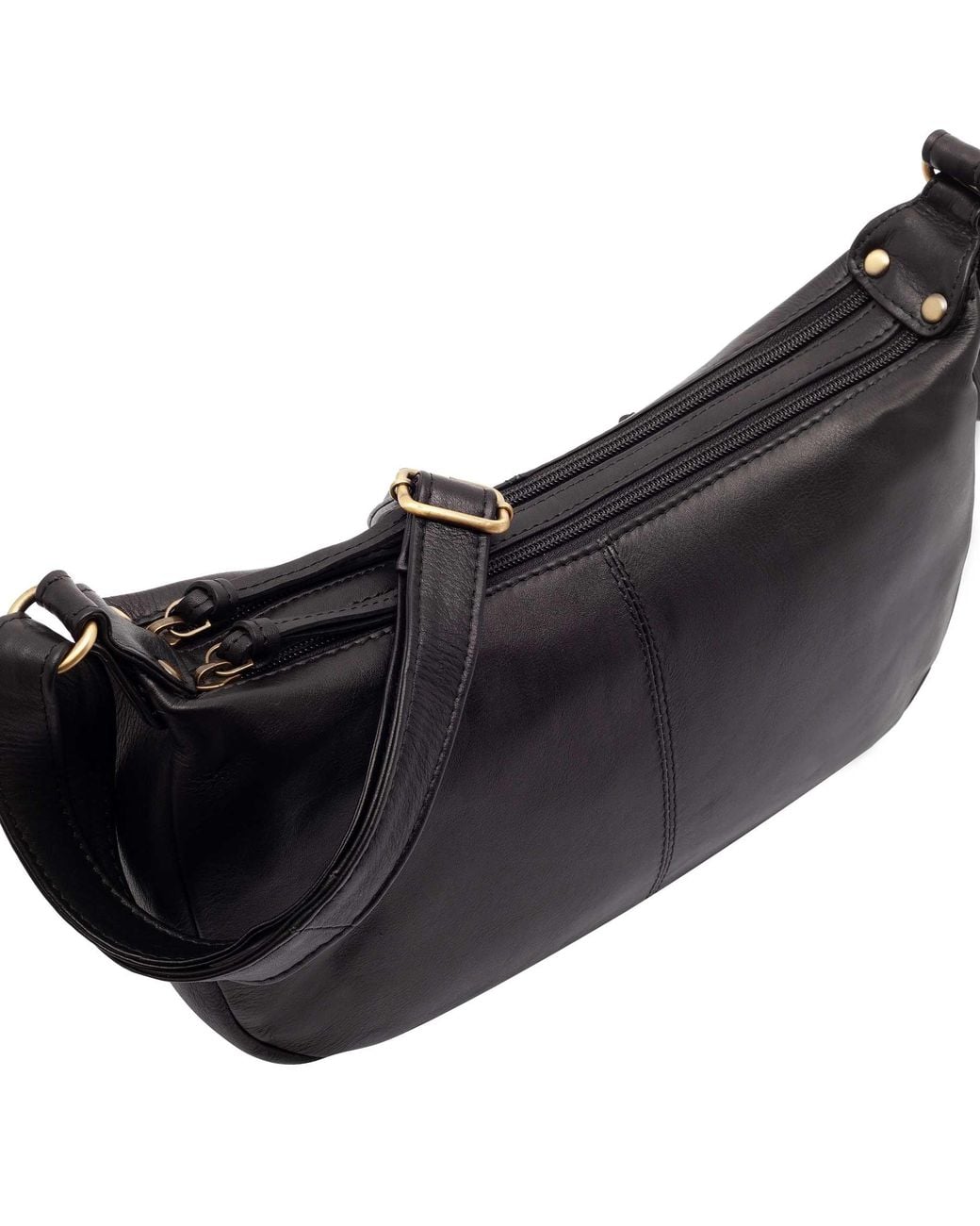 Lloyd Baker Black Dewas Leather Crossbody Bag