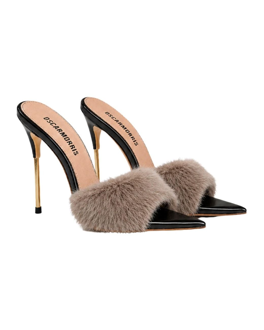 OSCARMORRIS Natural Neutrals Carrie Fur Shoe
