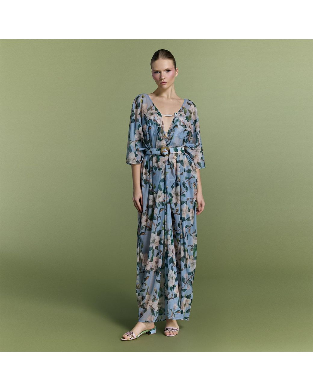 Nur Karaata Blue Tropic Twist Beachdress