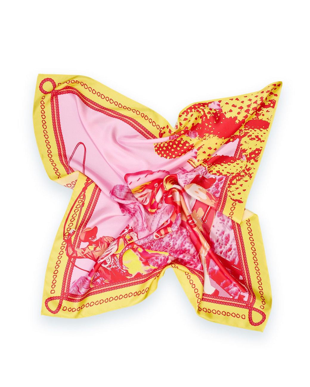 Gresham Blake Pink Rodeo Silk Scarf