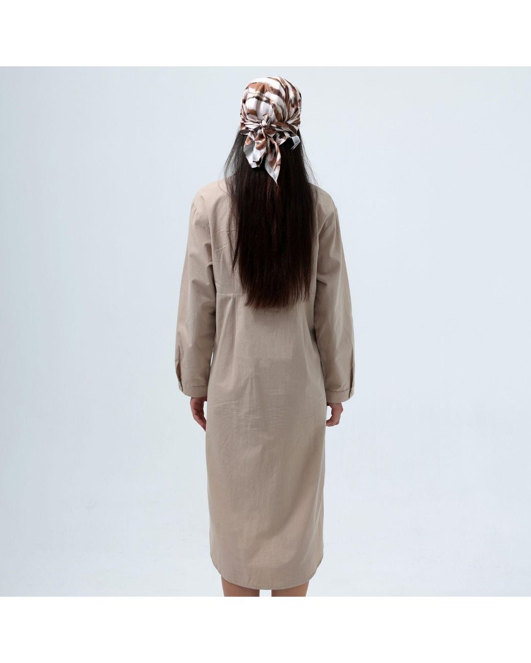 Thisisu Collection Natural Neutrals Jose Twist Shirt Dress