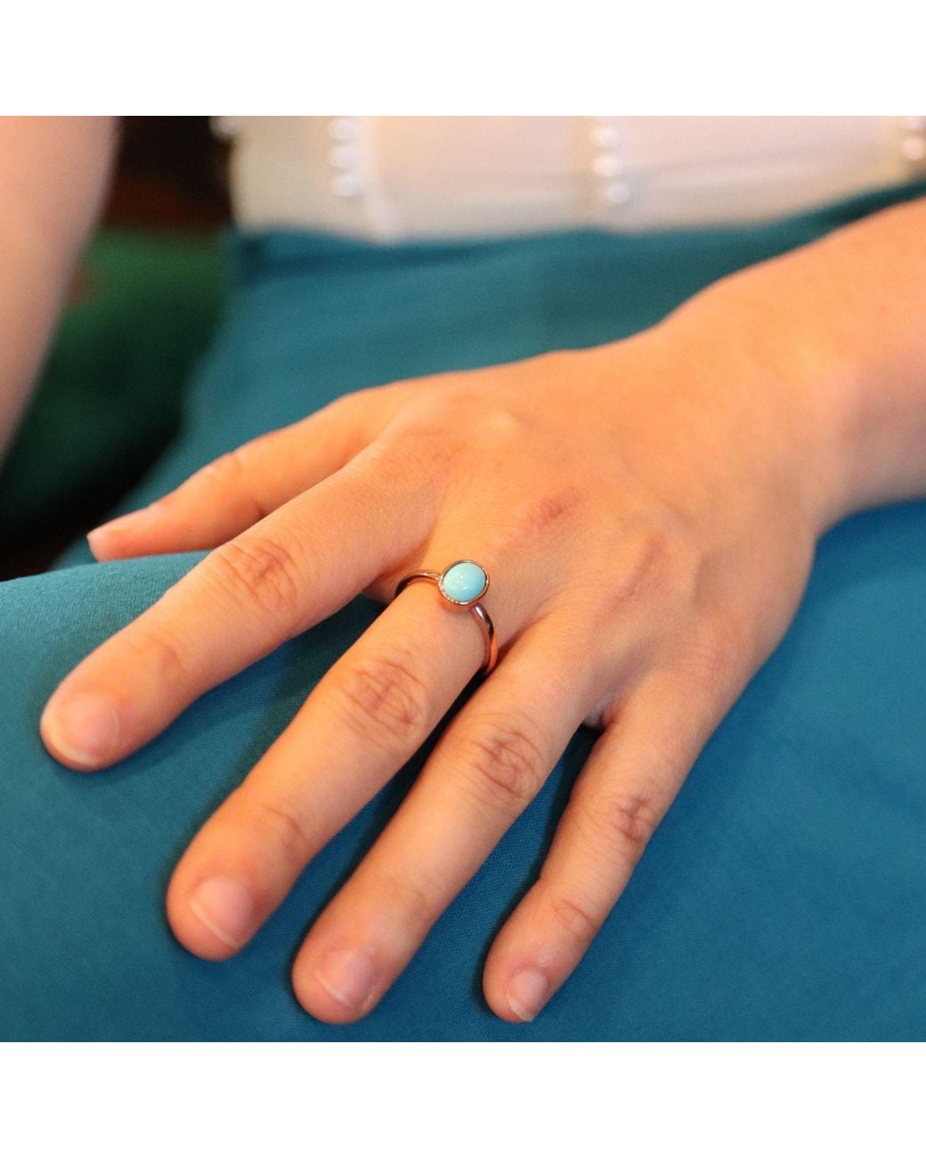 Rejected Hearts Club Blue Rose Healing Rose Stack Ring