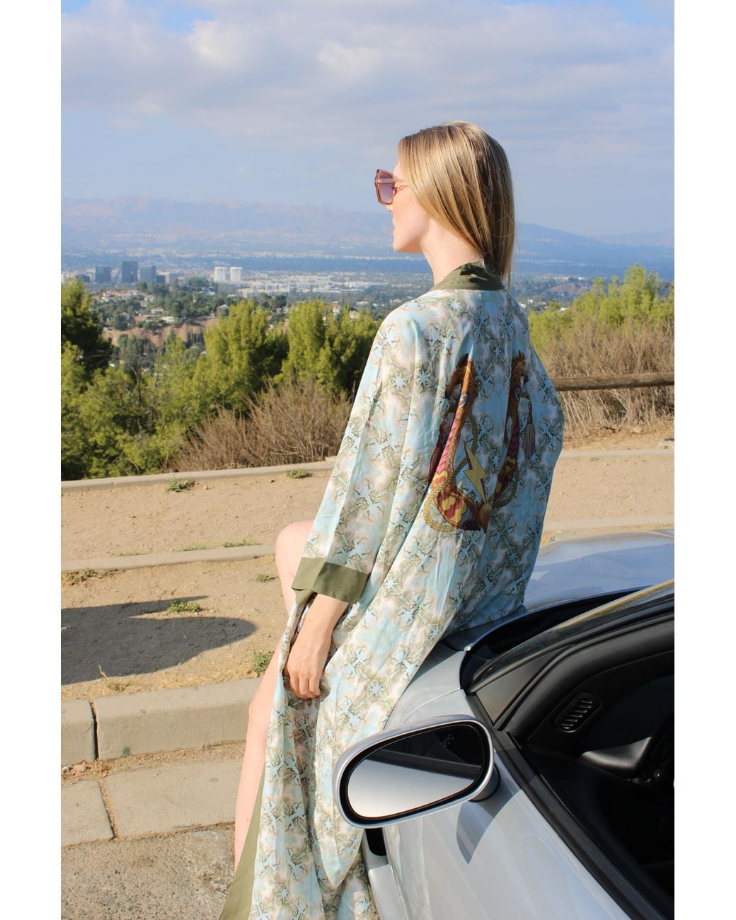 Henelle Green Lucky Pony Duster Robe