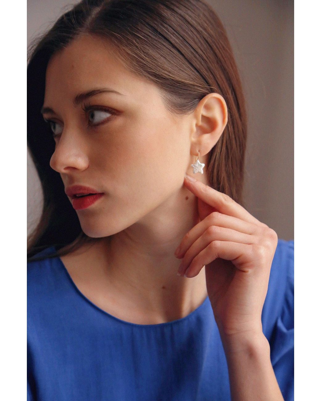 Katy Faye Metallic Celeste Pearl Necklace