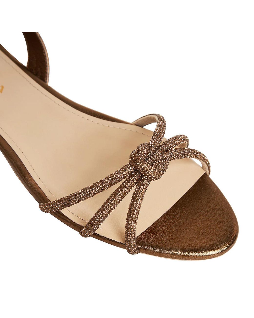 Ginissima Brown Daisy Sandals, Genuine Leather, Round Toe