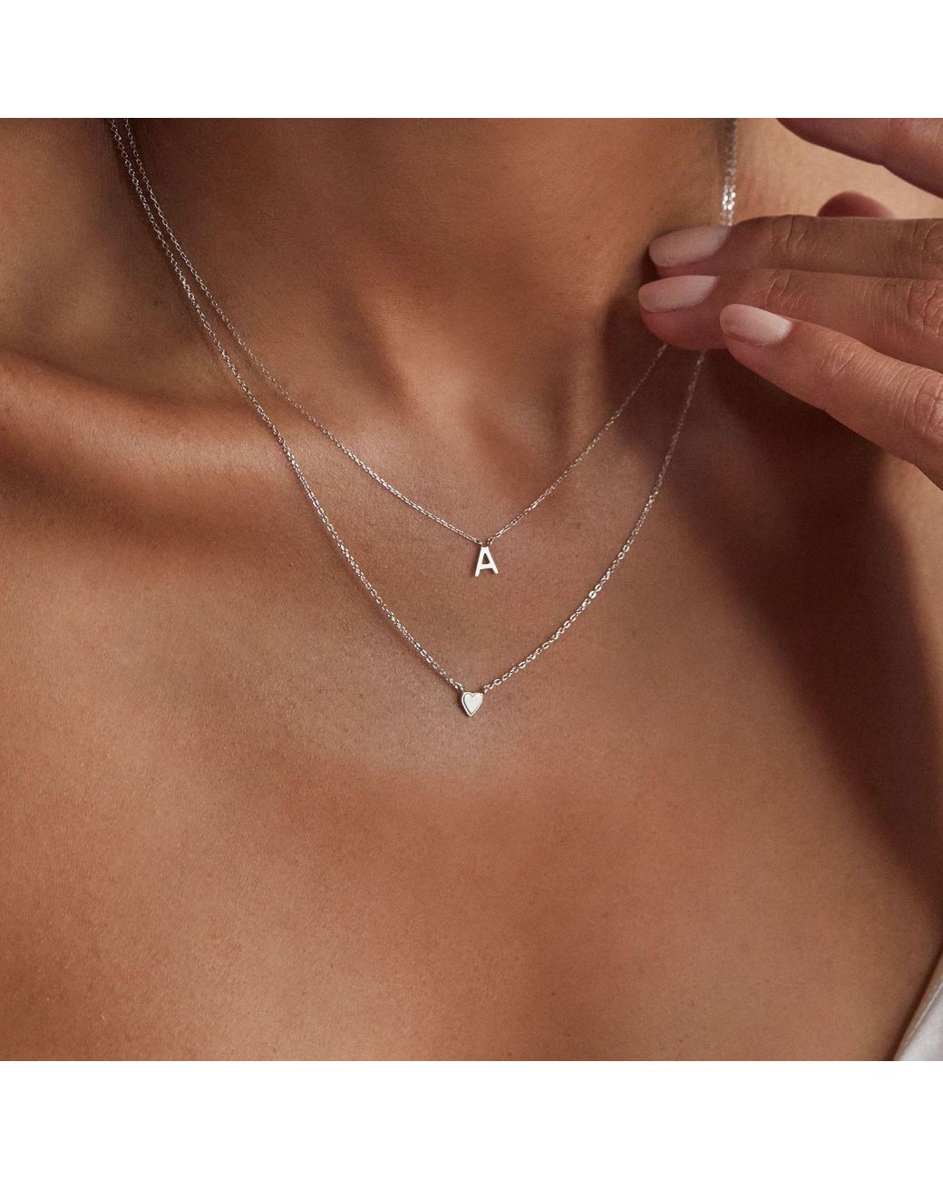 Lily & Roo Metallic Tiny Heart Necklace