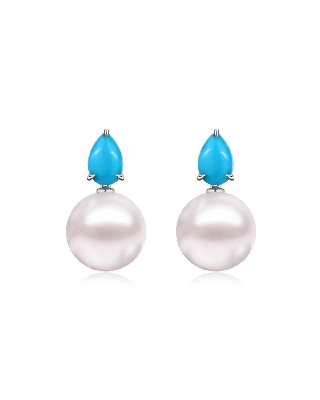 Kai Fine Jewelry Blue Sterling Natural & Freshwater Pearl Venus Tears Convertible Earrings