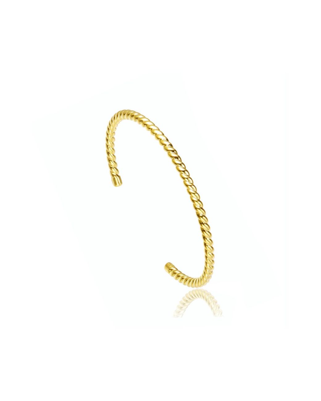 Genevive Jewelry Metallic Plated Beaded Cuff Bracelet