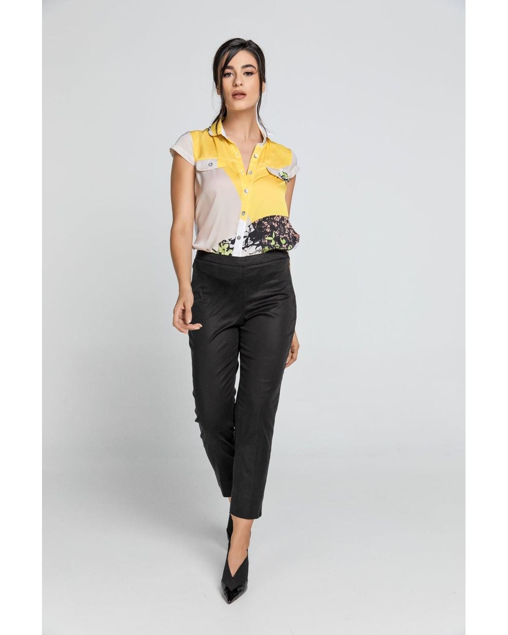 Conquista Black Slim Fit Pants Fashion