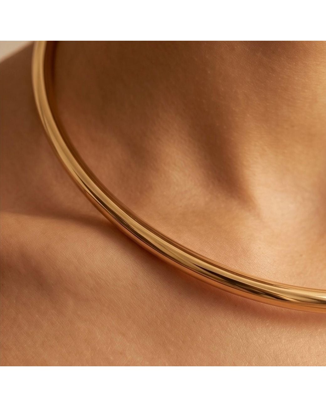 Divine Aria Metallic Choker Necklace Tarnish Free Plating