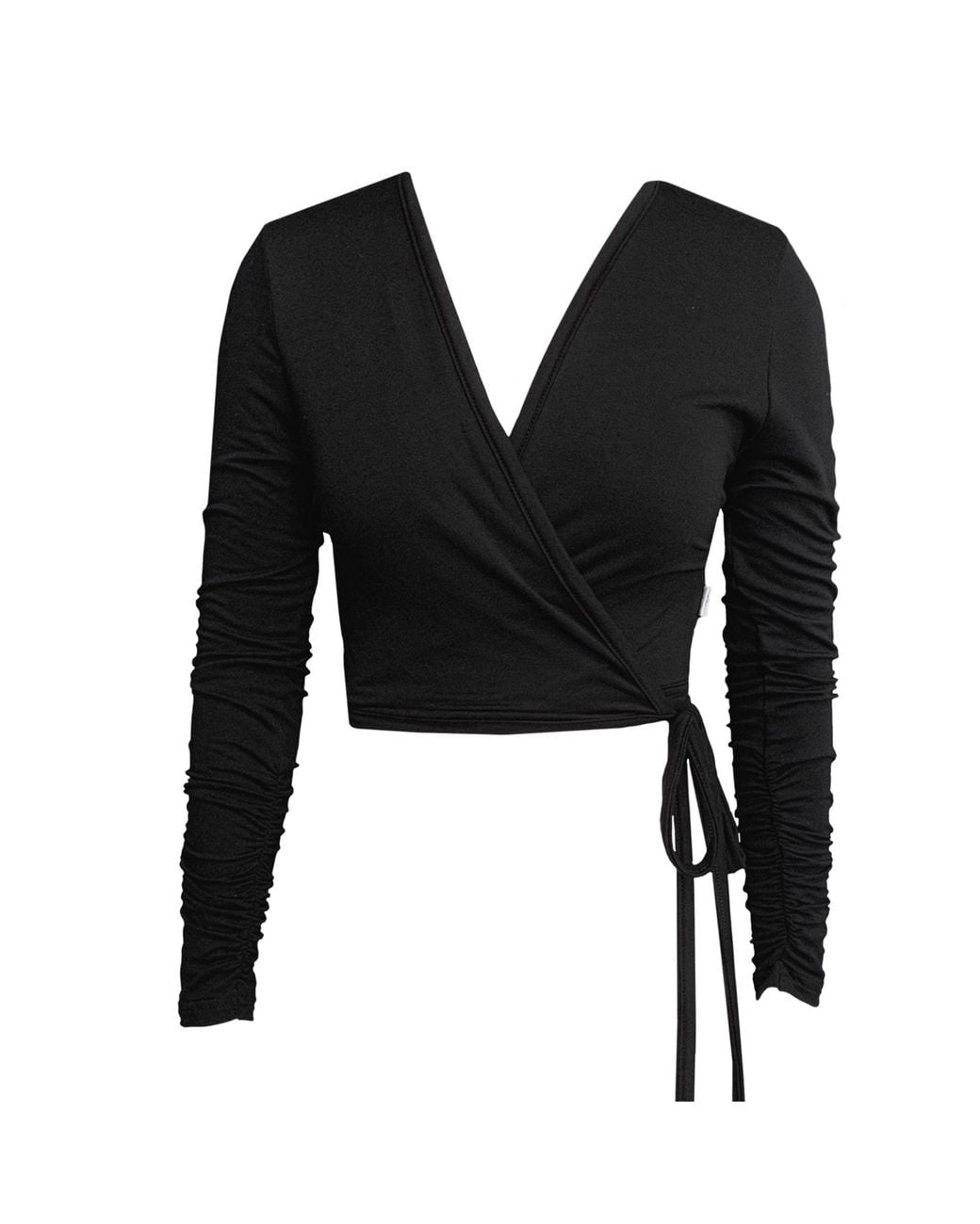 Frock Tales Black Daisy Ballet Wrap Top