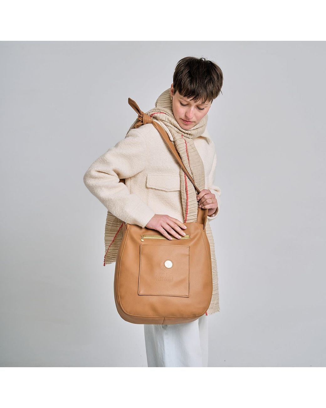 Milla Von Cosy Brown Shoulder Bag Soulmate Cognac