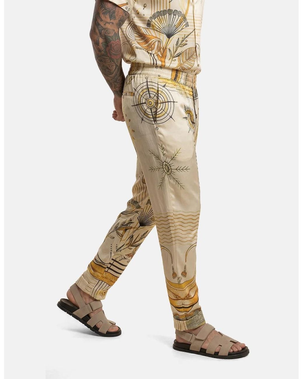 Hustle Natural South Beach Satin-Pants for men