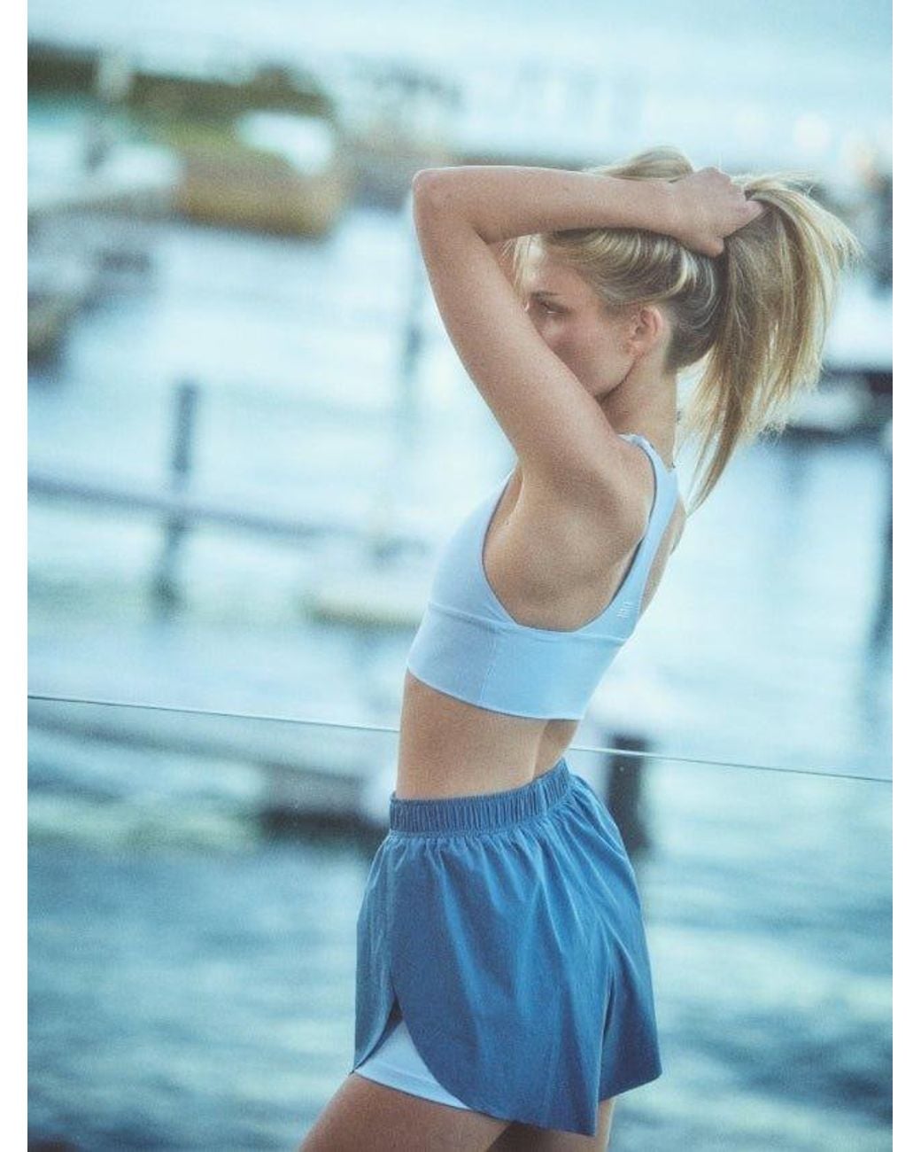 Bondi Active Blue Flutter Run Short