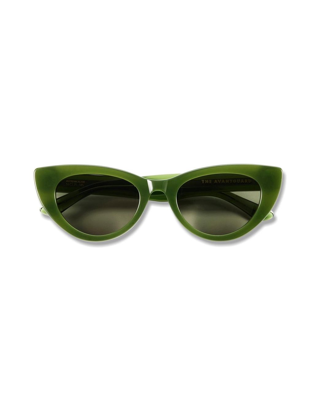 The Avantguard Green Celosia Moss Cat Eye Sunglasses
