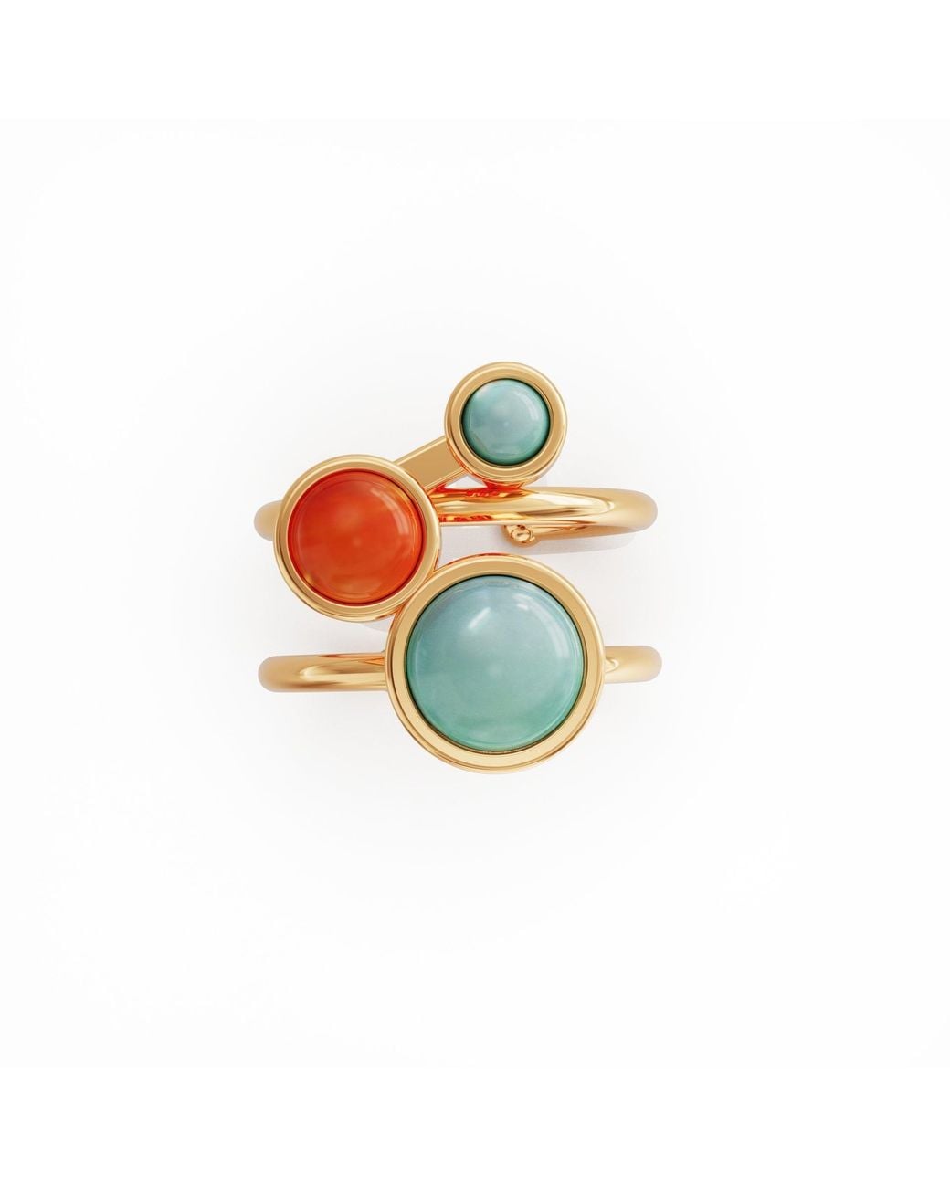 Linda Fiore Metallic Aurora Ring Vermeil