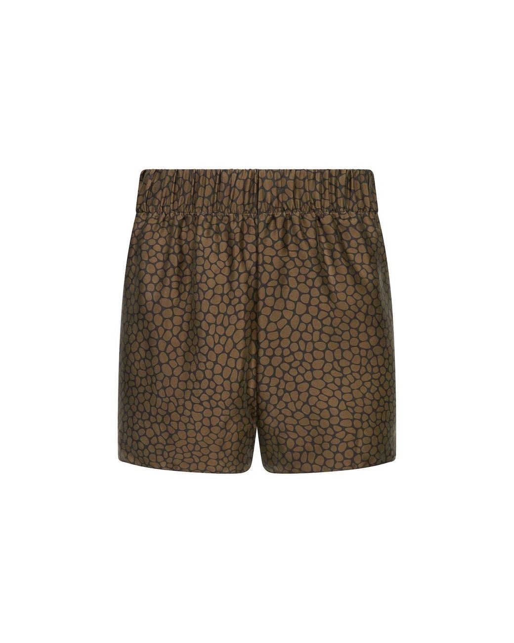 Lily Rou Green Silk Marina Relaxed Shorts