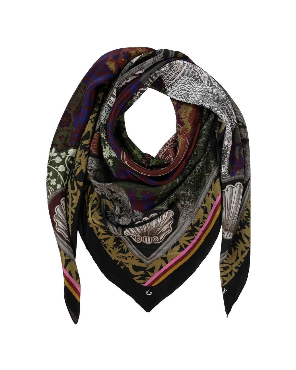 Kueen Green Silk Scarf