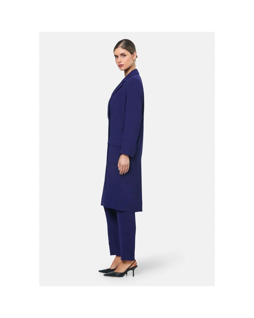 Helen Mcalinden Blue Victoria Ink Coat