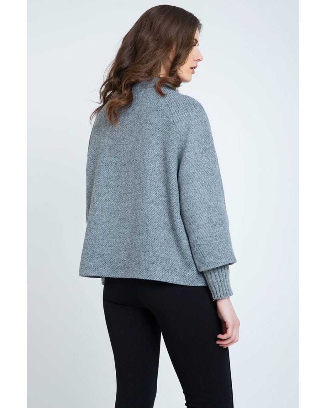 Conquista Gray Button Detail Jacket With Elasticated Cuffs