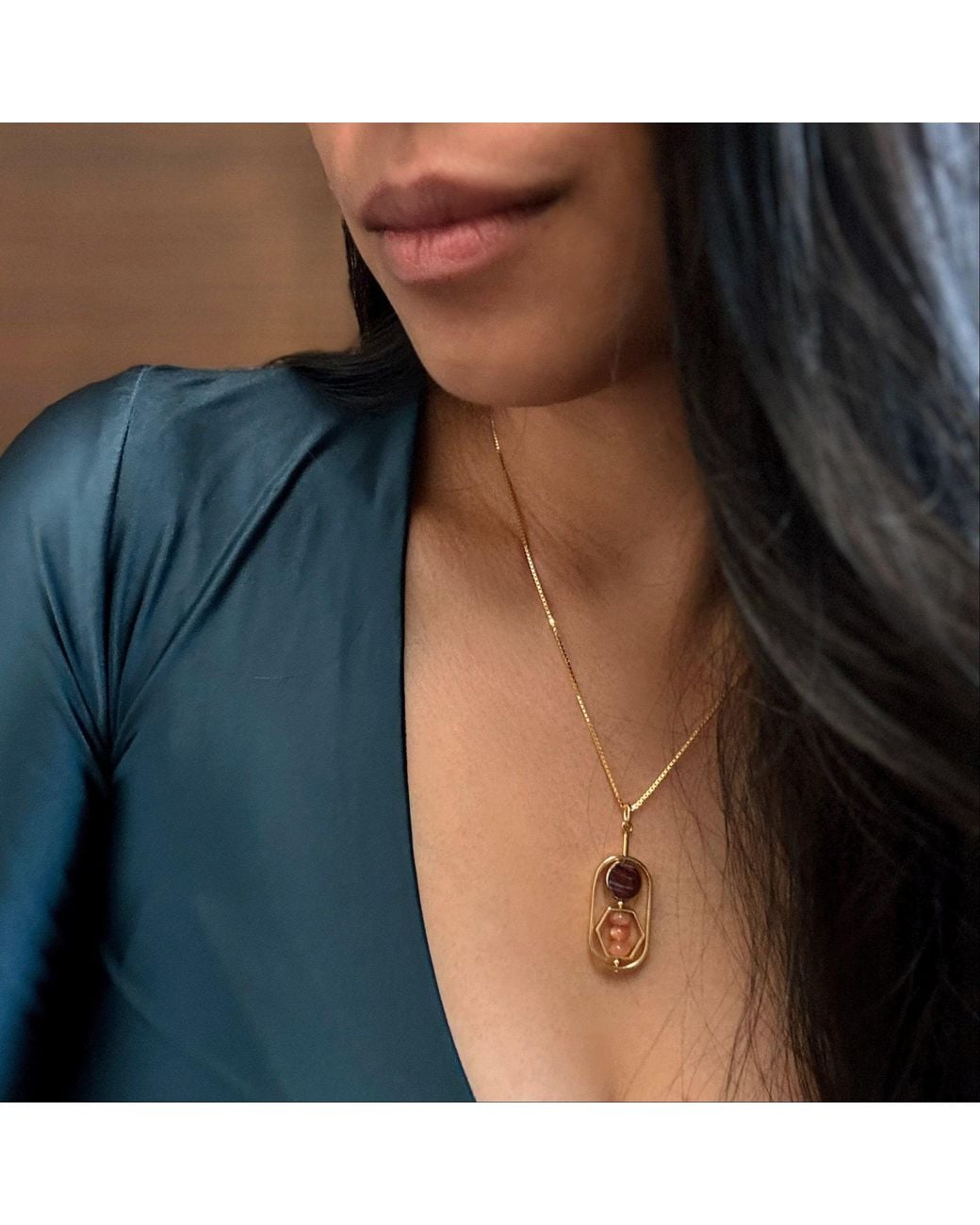 Aracheli Studio Metallic Art X Sunstone Necklace