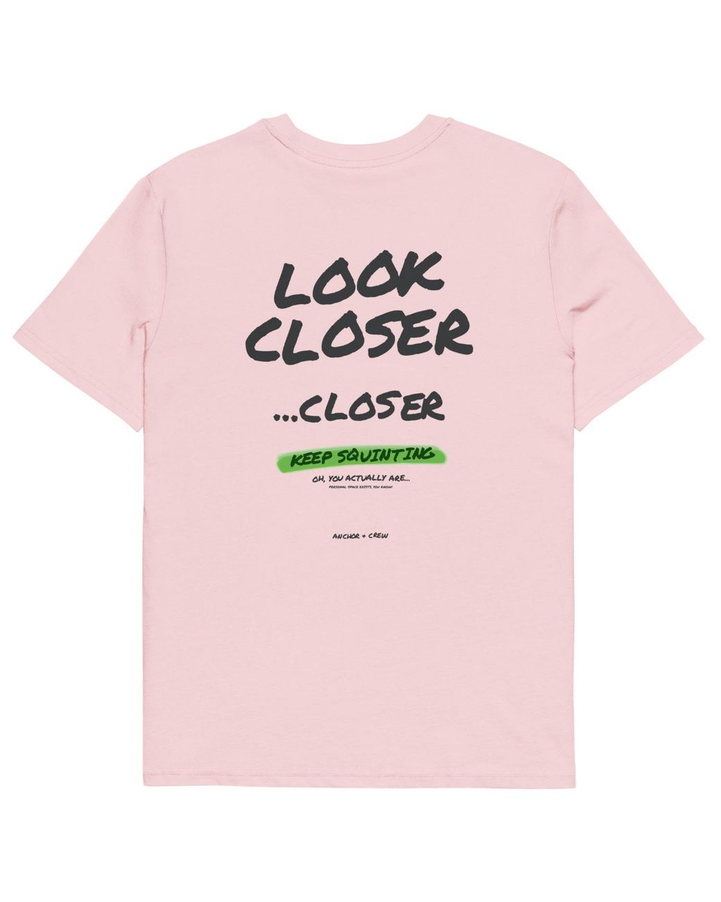 Anchor and Crew Pink Cotton Small Print Annotations Organic Cotton T-Shirt