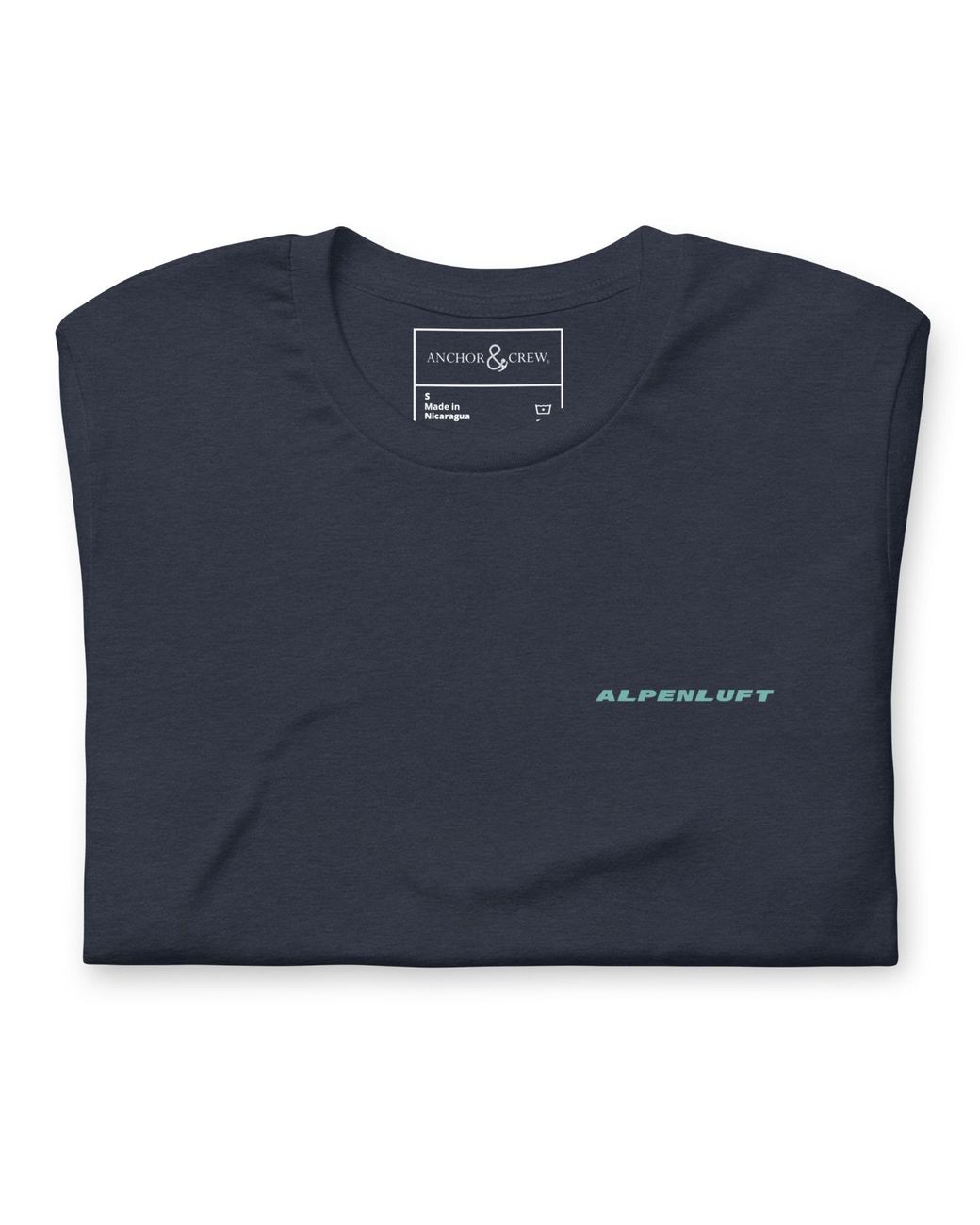 Anchor and Crew Blue Higher Grounds Postmark Organic Cotton T-Shirt