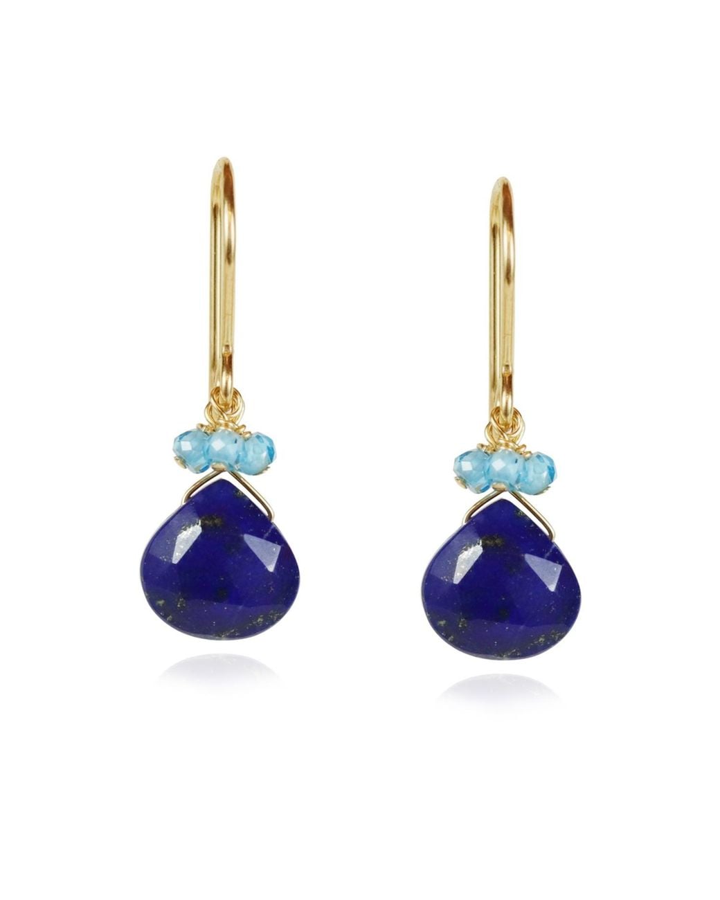 MOUNIR LONDON Blue Lapiz Earrings