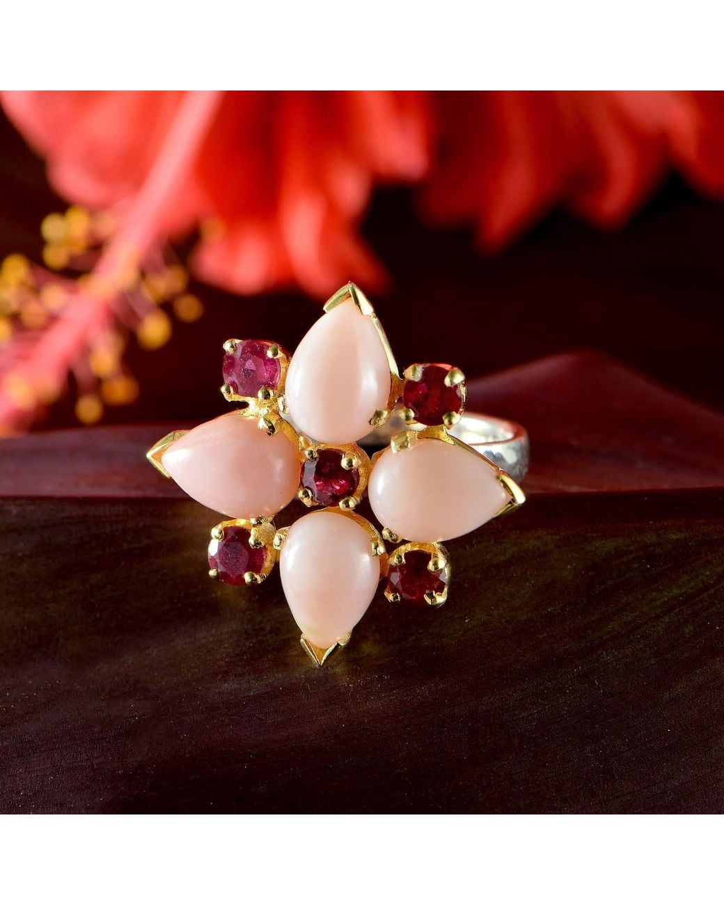 Emma Chapman Jewels Multicolor Opal Ruby Ring