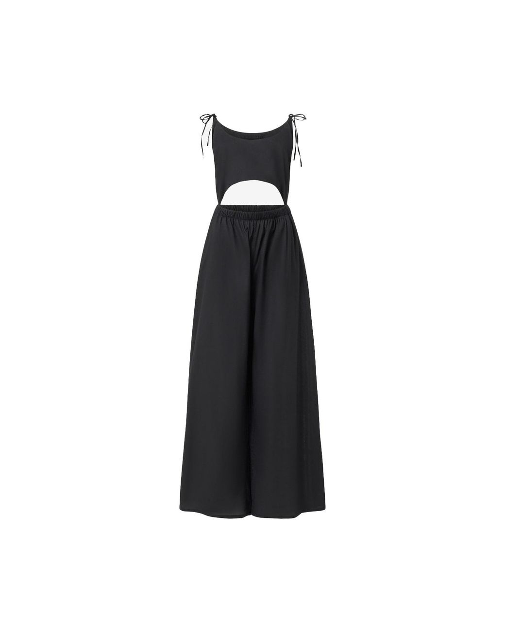 Audrey Vallens Black Relaxed Cut-Out Jumpsuit