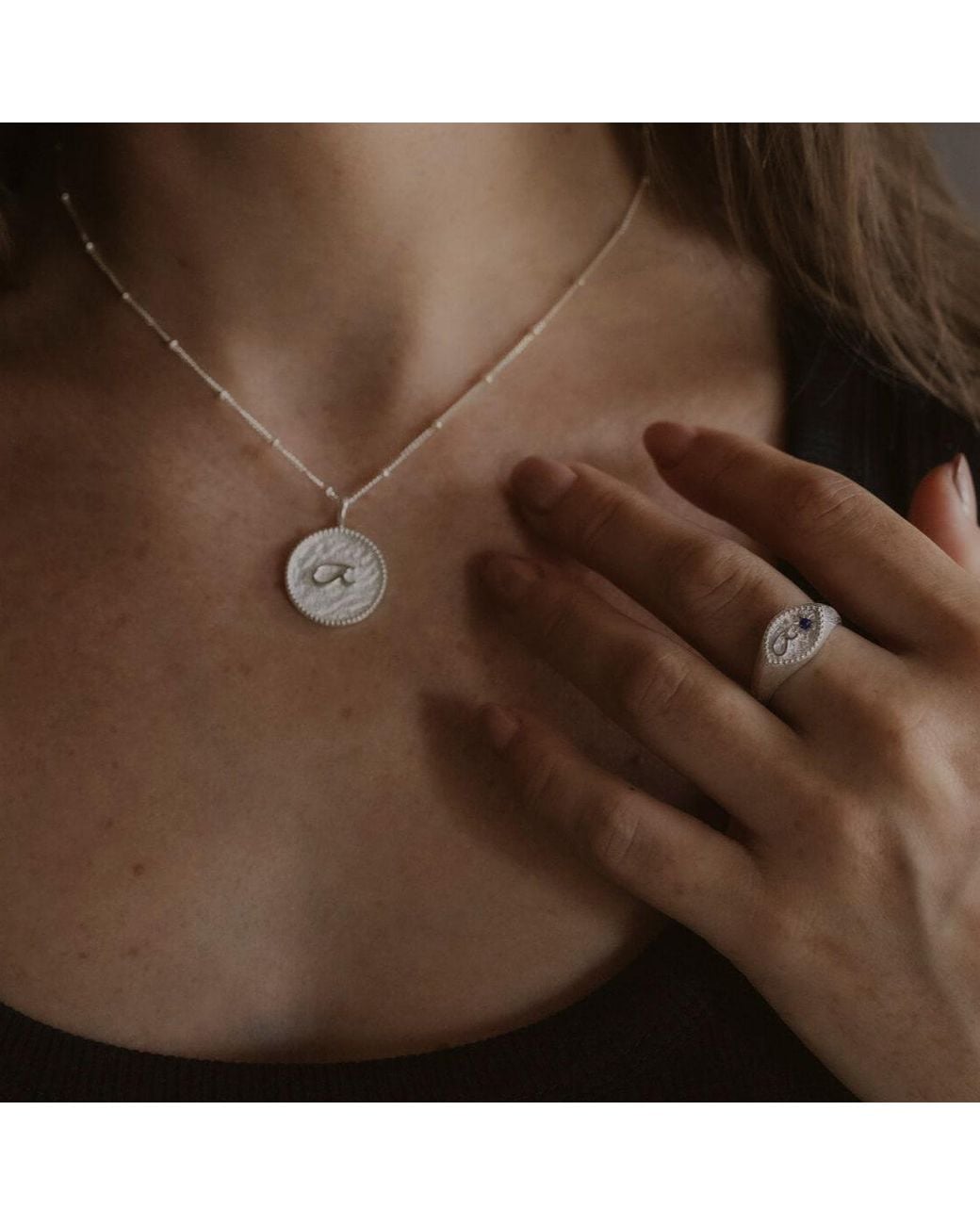 Claire Hill Designs Metallic Fuck Shorthand Coin Necklace