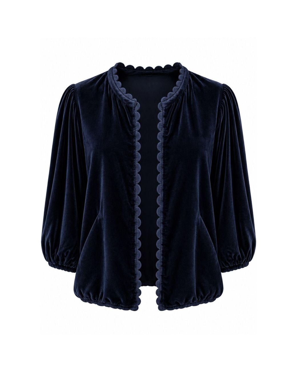 Luella Fashion Blue Bari Velvet Jacket