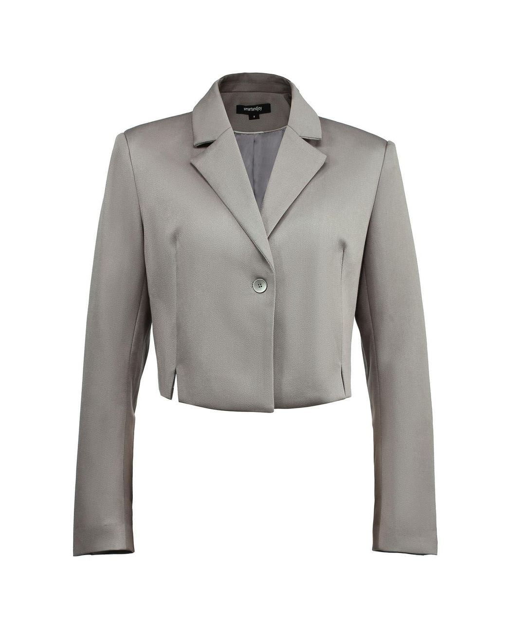 Smart and Joy Gray Crop Tailor Jacket
