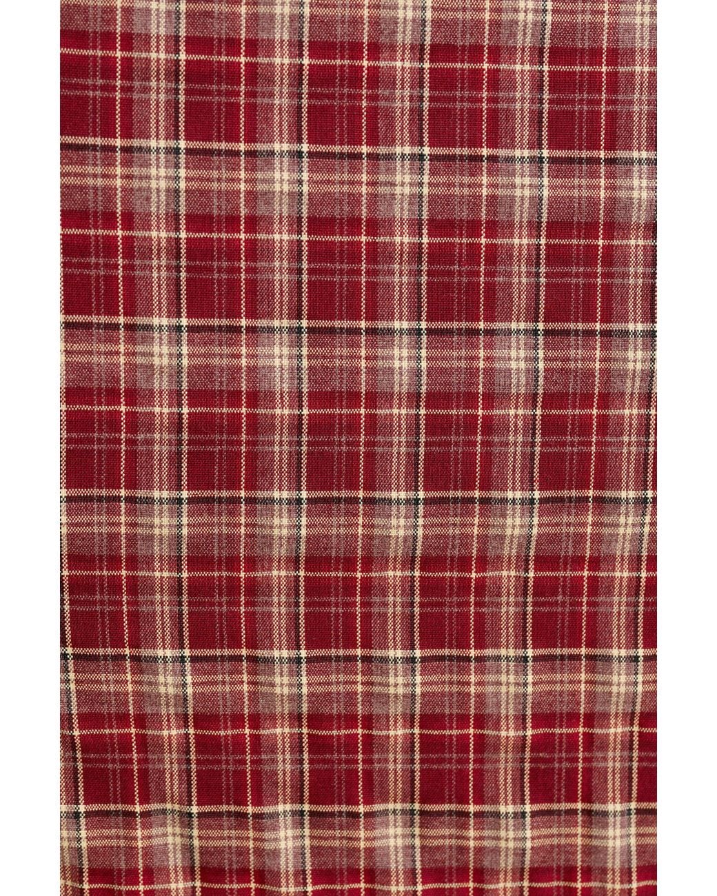 Louche Red Alva Shadow Check Long Sleeve Midi Dress