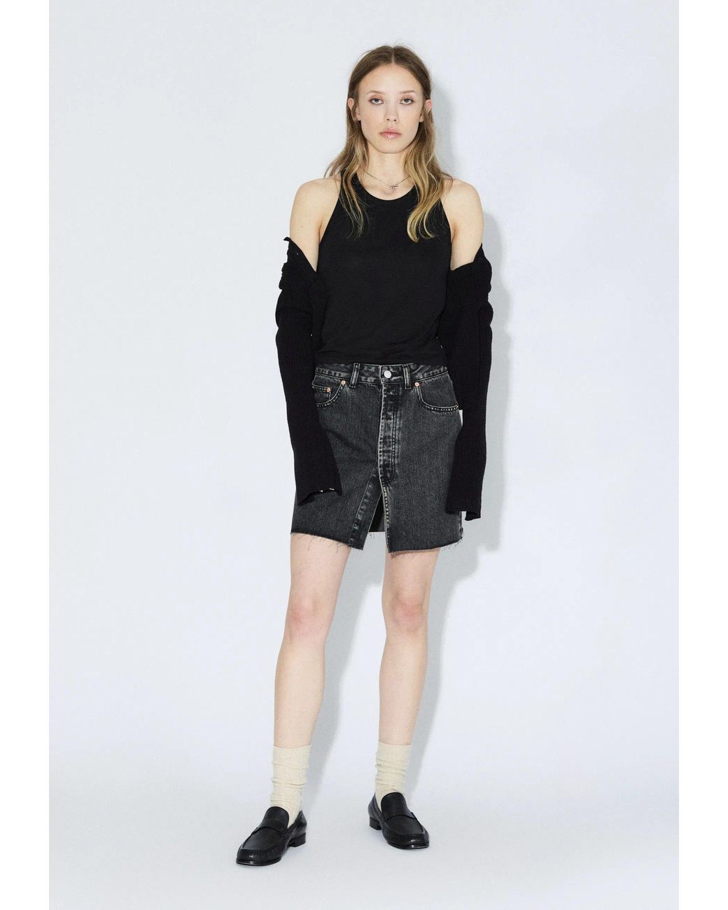 Dr. Denim Black Ara Skirt