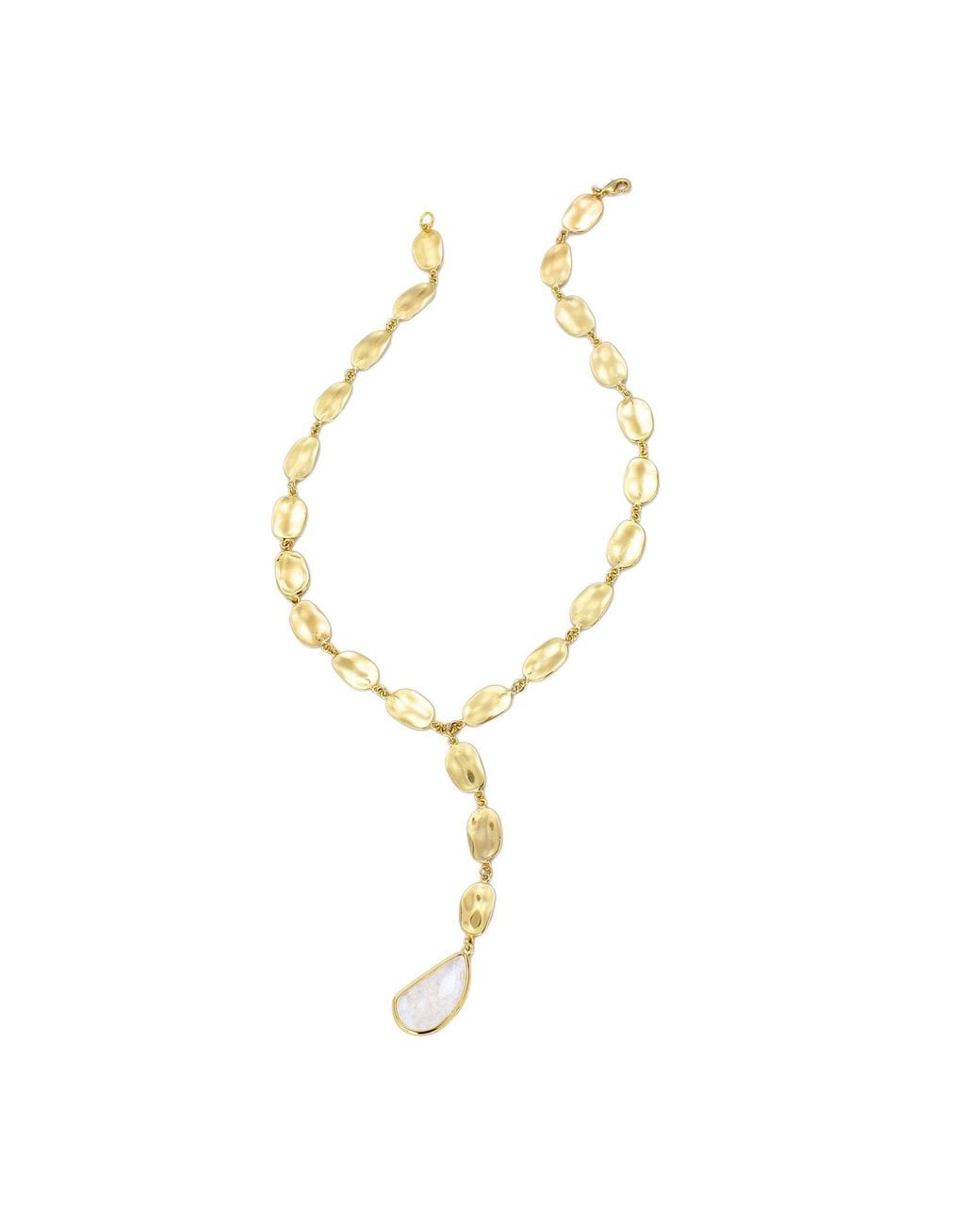 Rare Matters Jewelry Metallic Golden Drift Clear Quartz Necklace