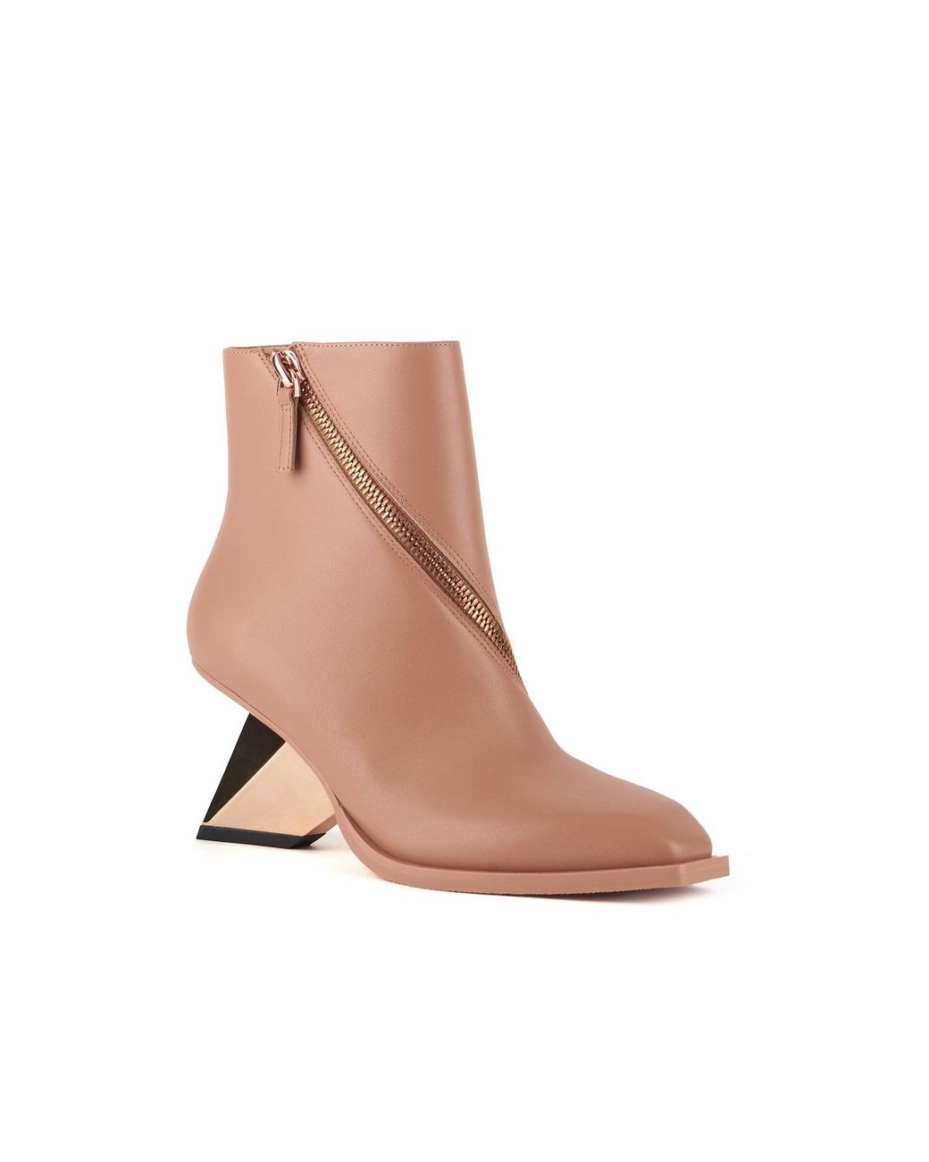 United Nude Brown Zip-Around Rockit Heel Ankle Boots