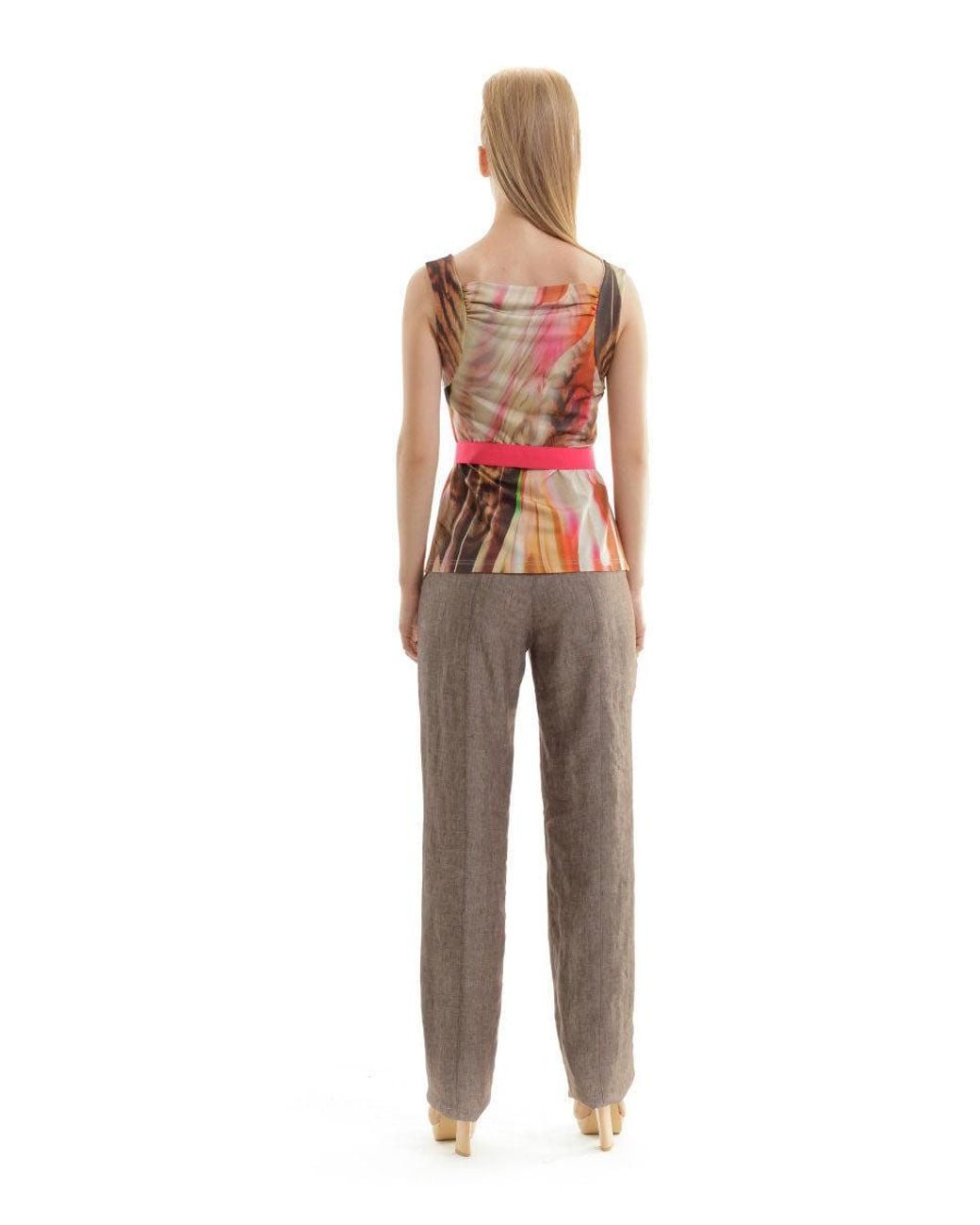 Conquista Brown Linen Pants