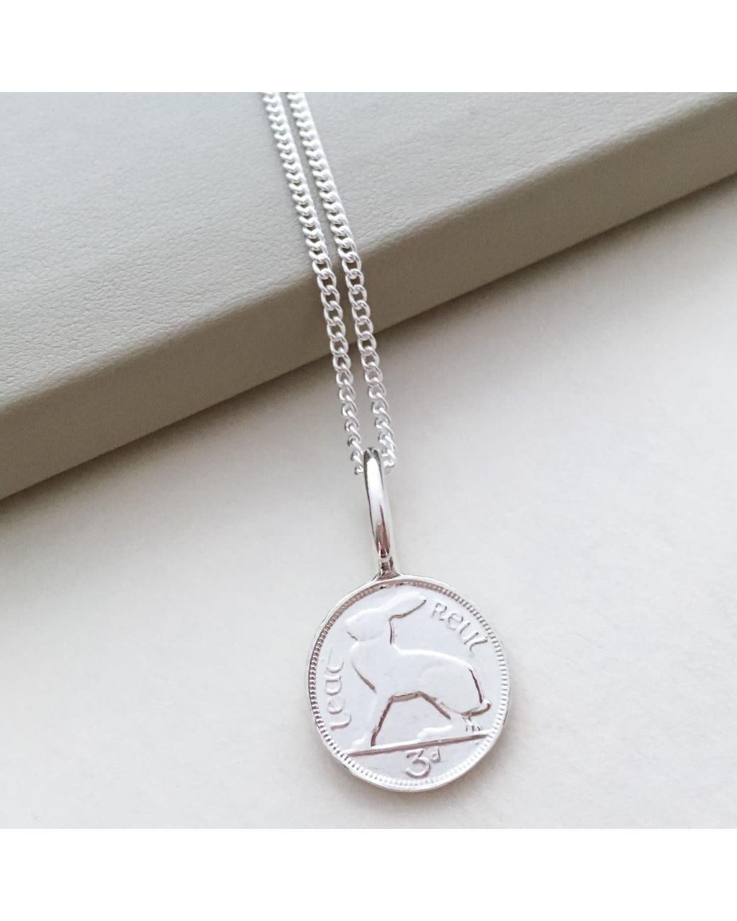 Katie Mullally Metallic Irish 3D Coin & Chain for men