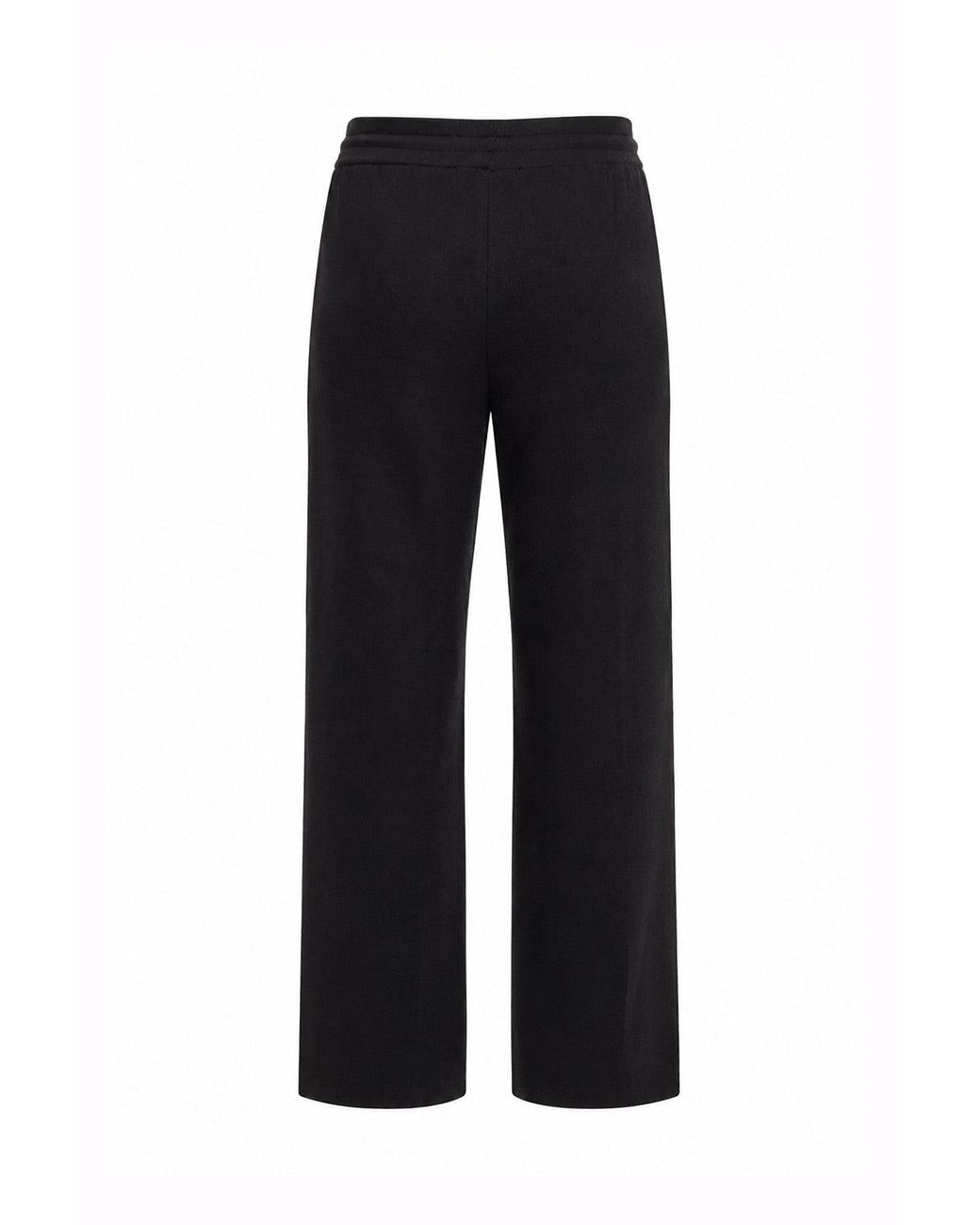 Exquise Black Drawstring Knitted Trousers –