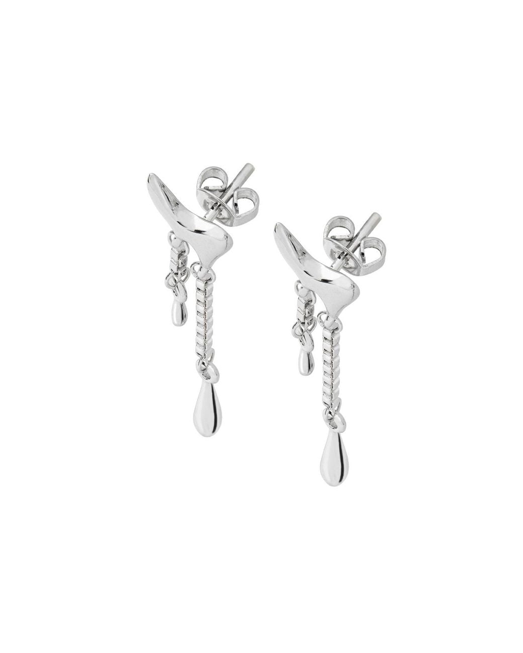 Lucy Quartermaine Metallic Melting Drop Earrings