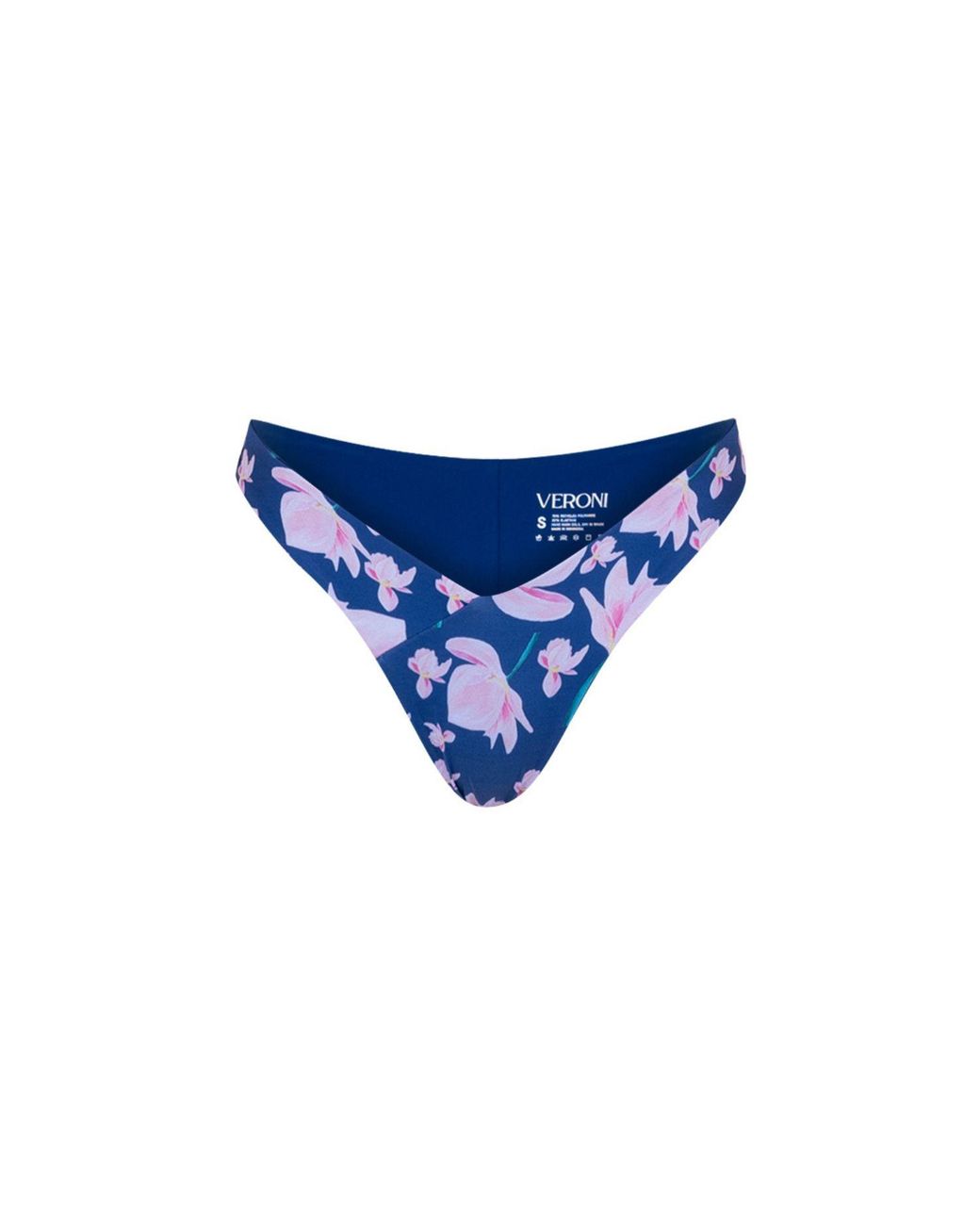 Veroni Swim Blue Lunar Petal V-Cut Bikini Bottom