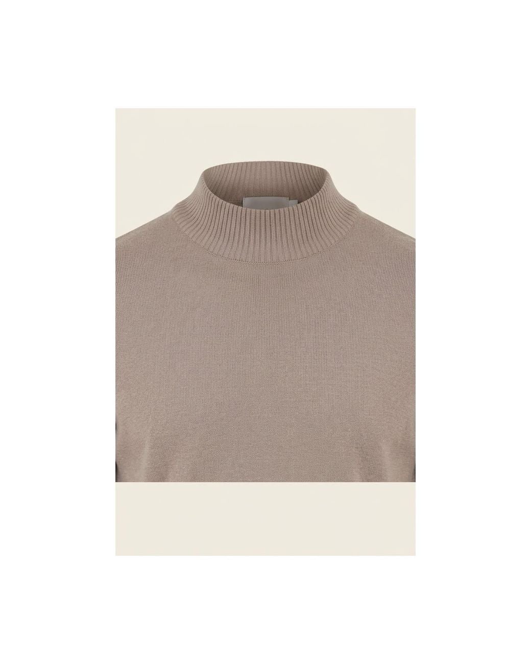 Ron Tomson Gray Neutrals Mock Neck Relaxed Sweater for men