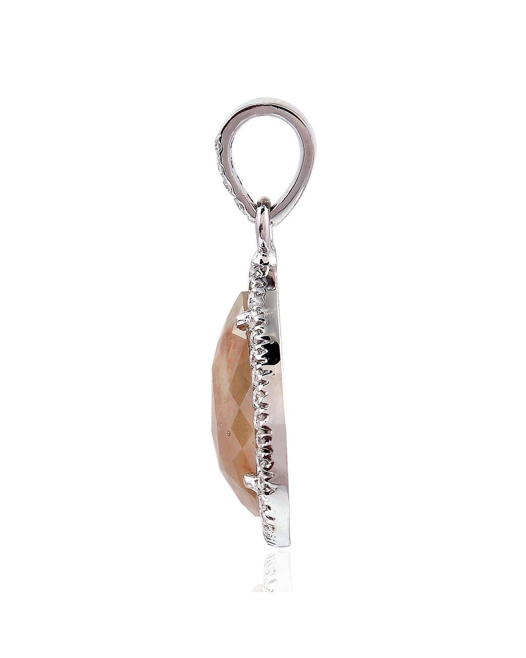 Artisan Metallic Ice Diamond & Diamond Halo Pendant