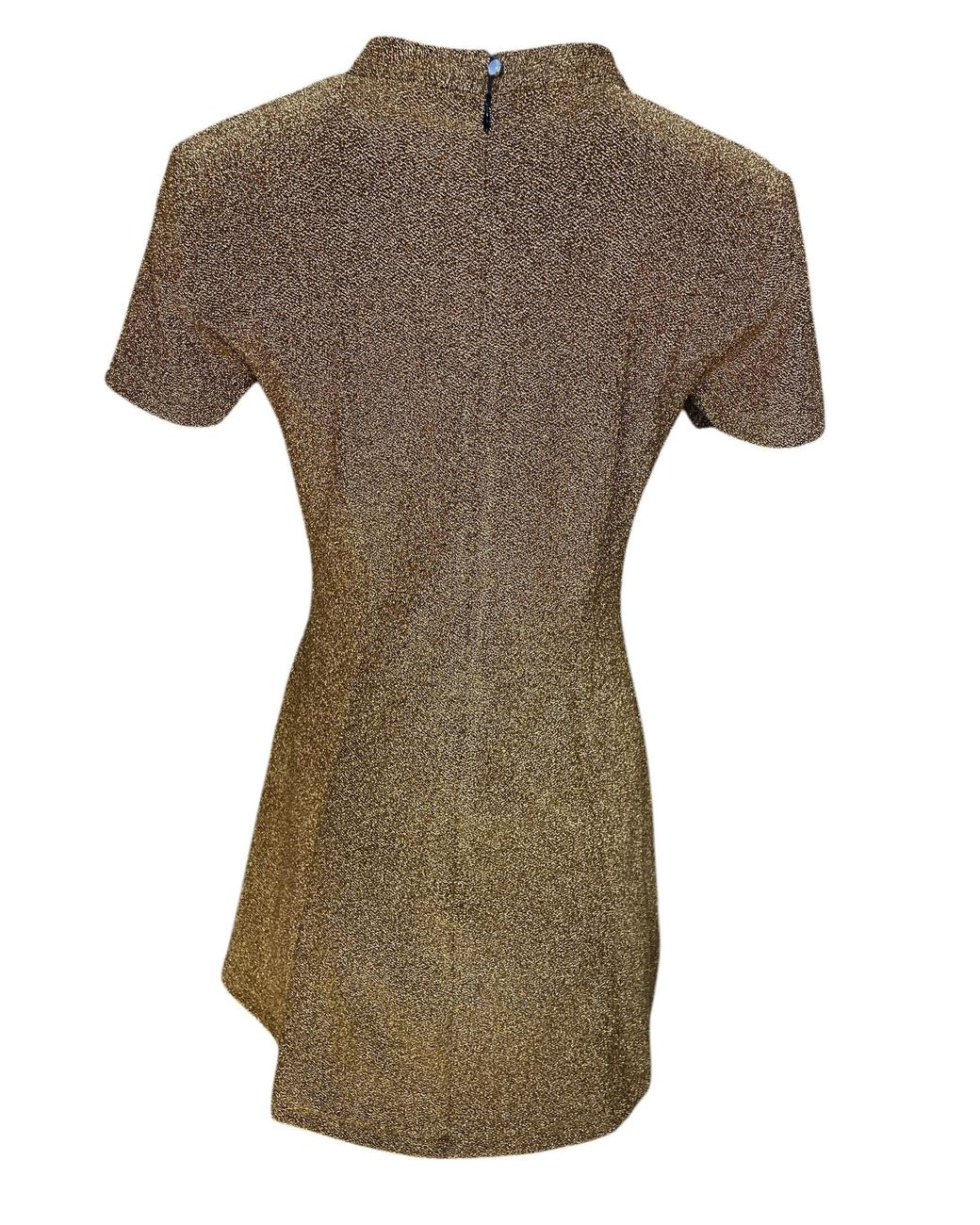 Any Old Iron Metallic Shiny Short Mini Dress
