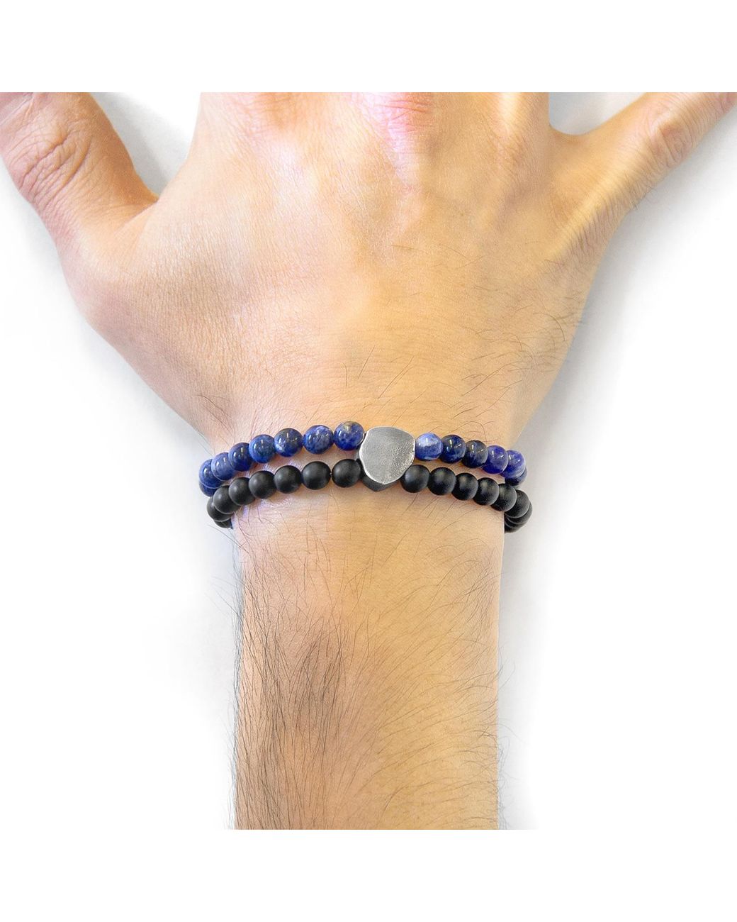 Anchor and Crew Blue Sodalite Iguazu & Stone Bracelet for men