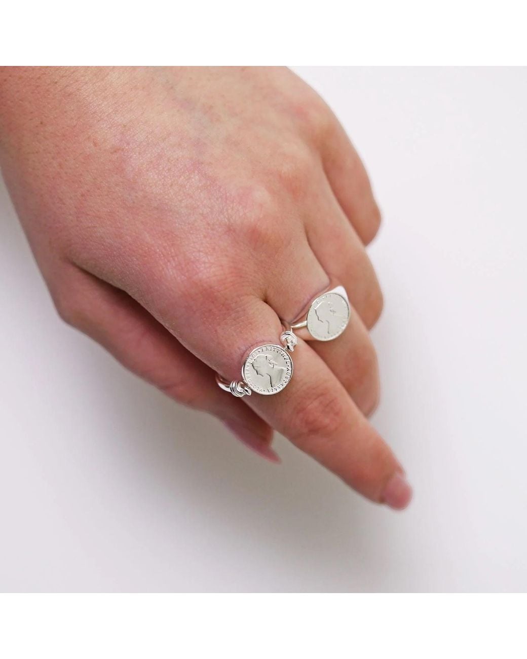 Von Treskow Metallic Coin Flip Ring