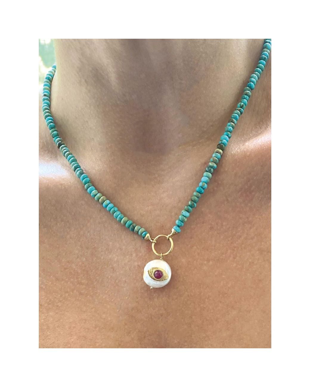 Vintouch Italy Blue Evil Eye Necklace