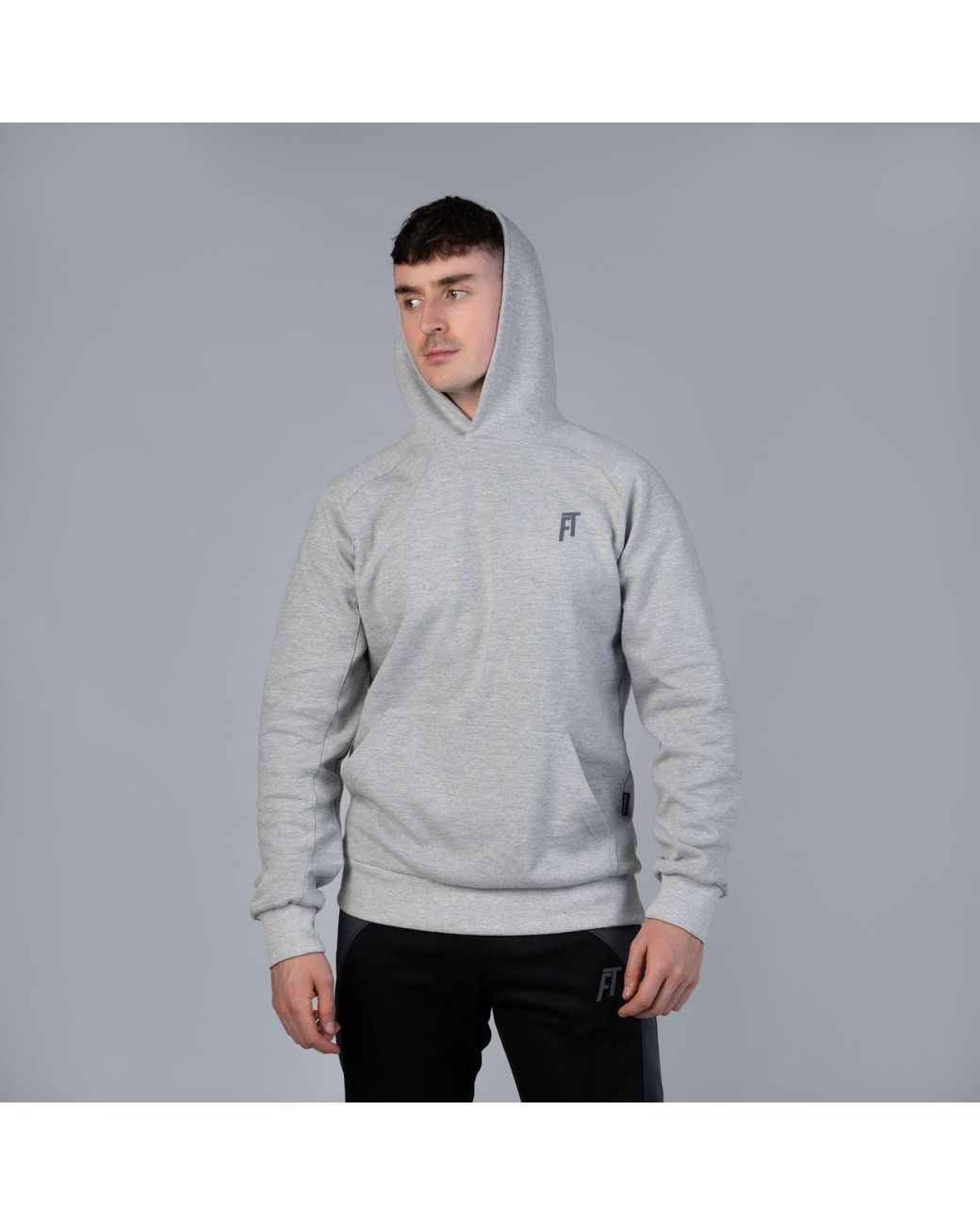 Foster Taylor Gray Sports Double Interlock Hoody for men
